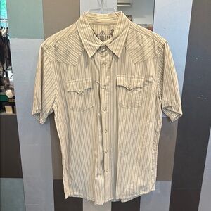 REWIRE Vintage 00s Men's Striped Short Sleeve Shirt